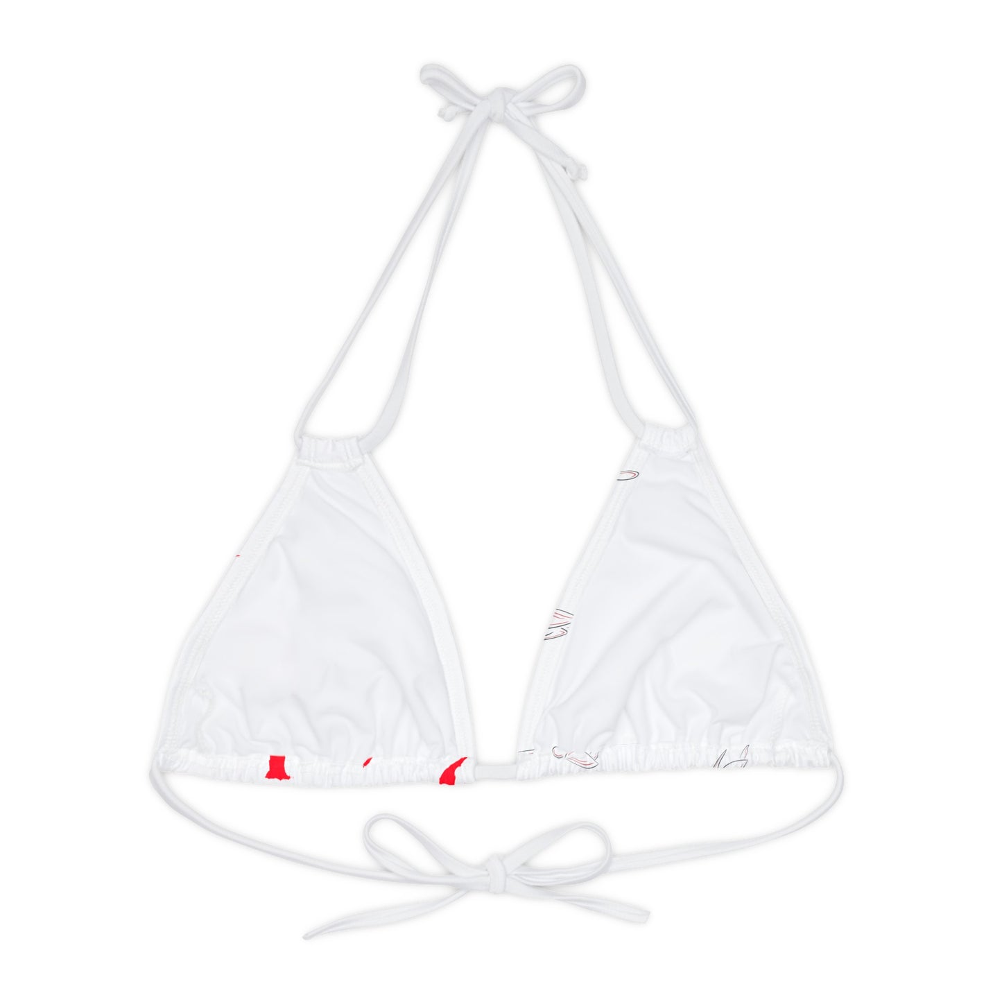 Red Trinidad + Logo Triangle Bikini Top