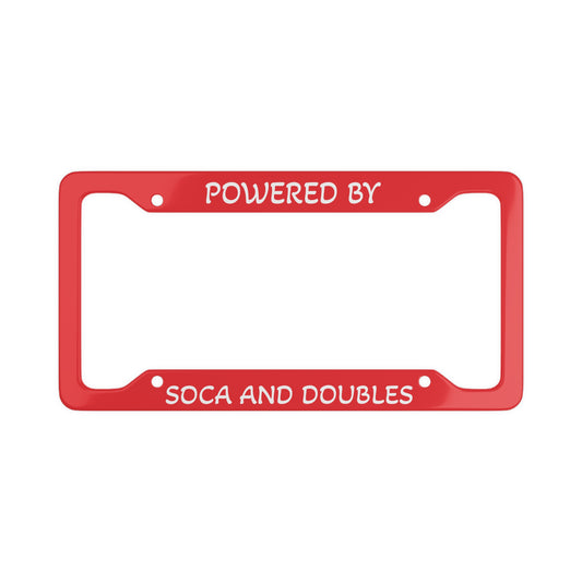 Soca and Doubles License Plate Frame