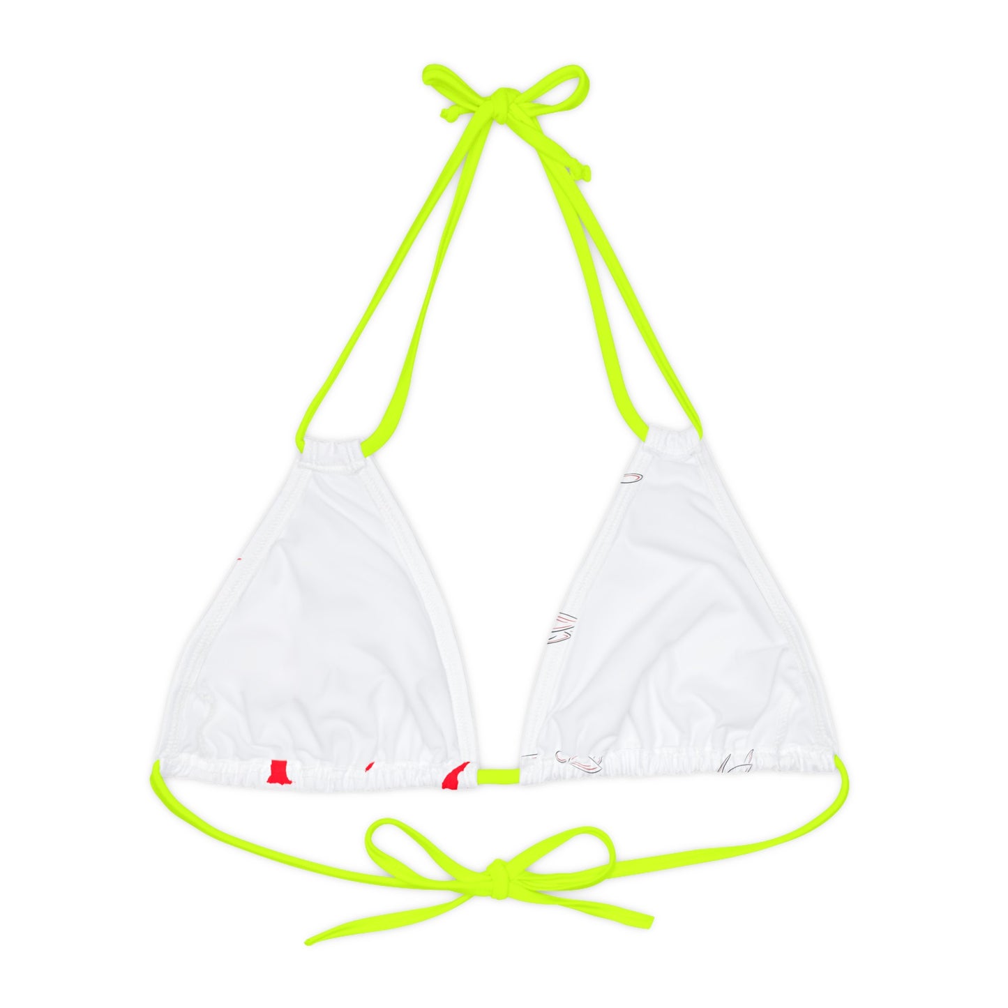 Red Trinidad + Logo Triangle Bikini Top