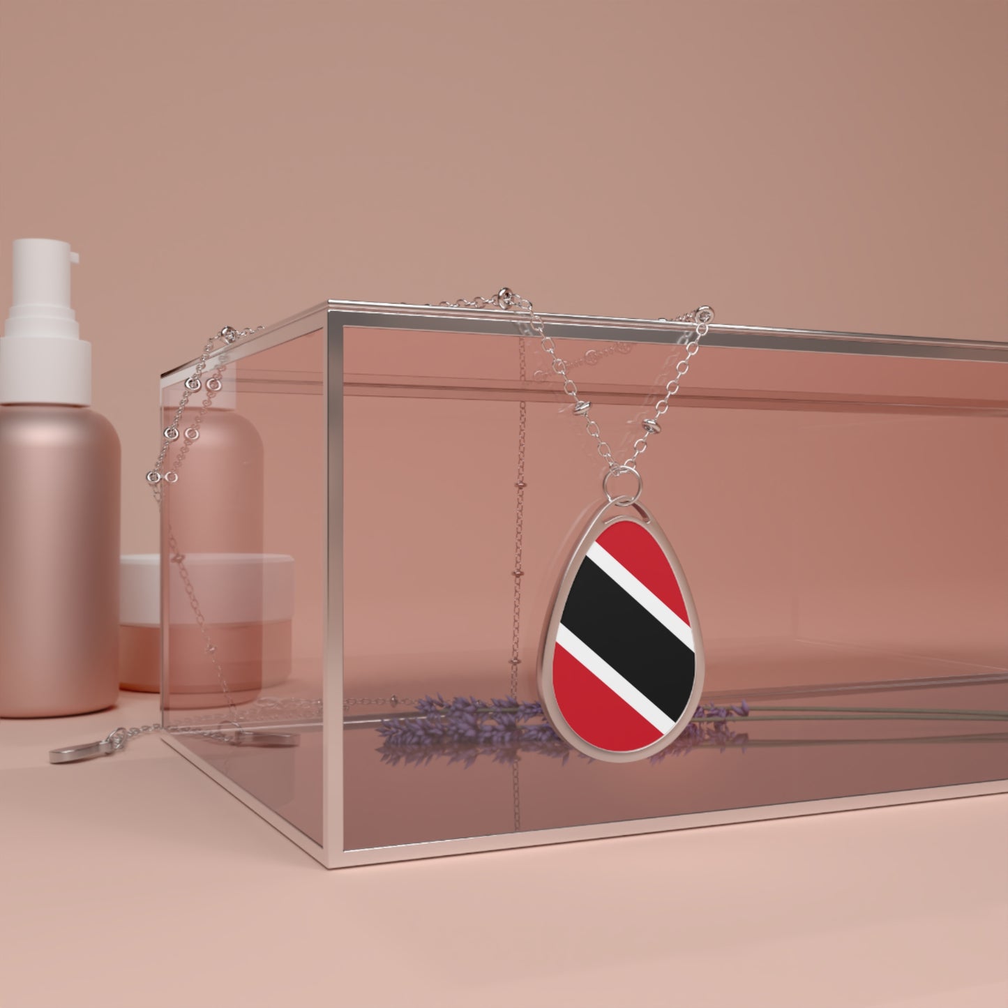 Trini Flag Oval Necklace