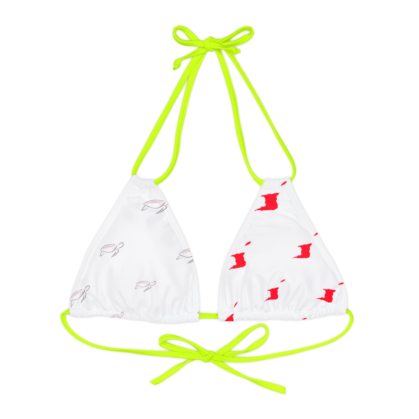 Red Trinidad + Logo Triangle Bikini Top