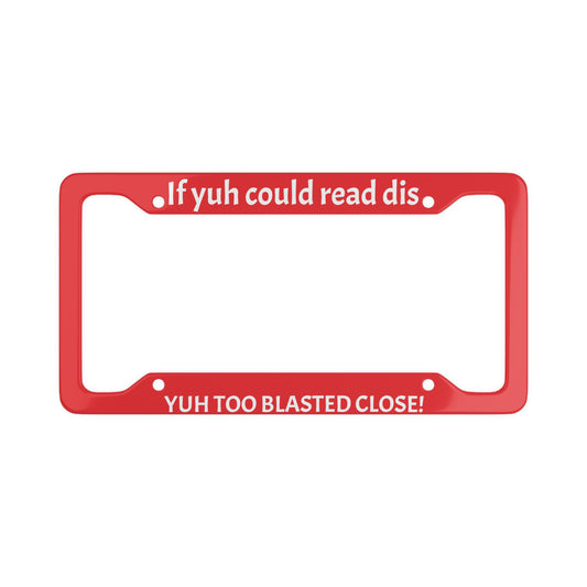 Funny Trini License Plate Frame