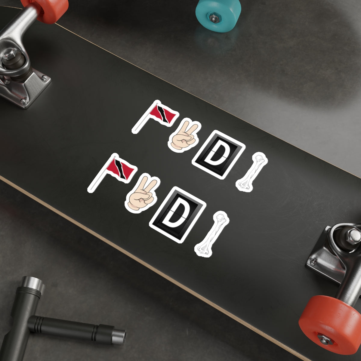 Trini 2 D Bone Stickers (x2)