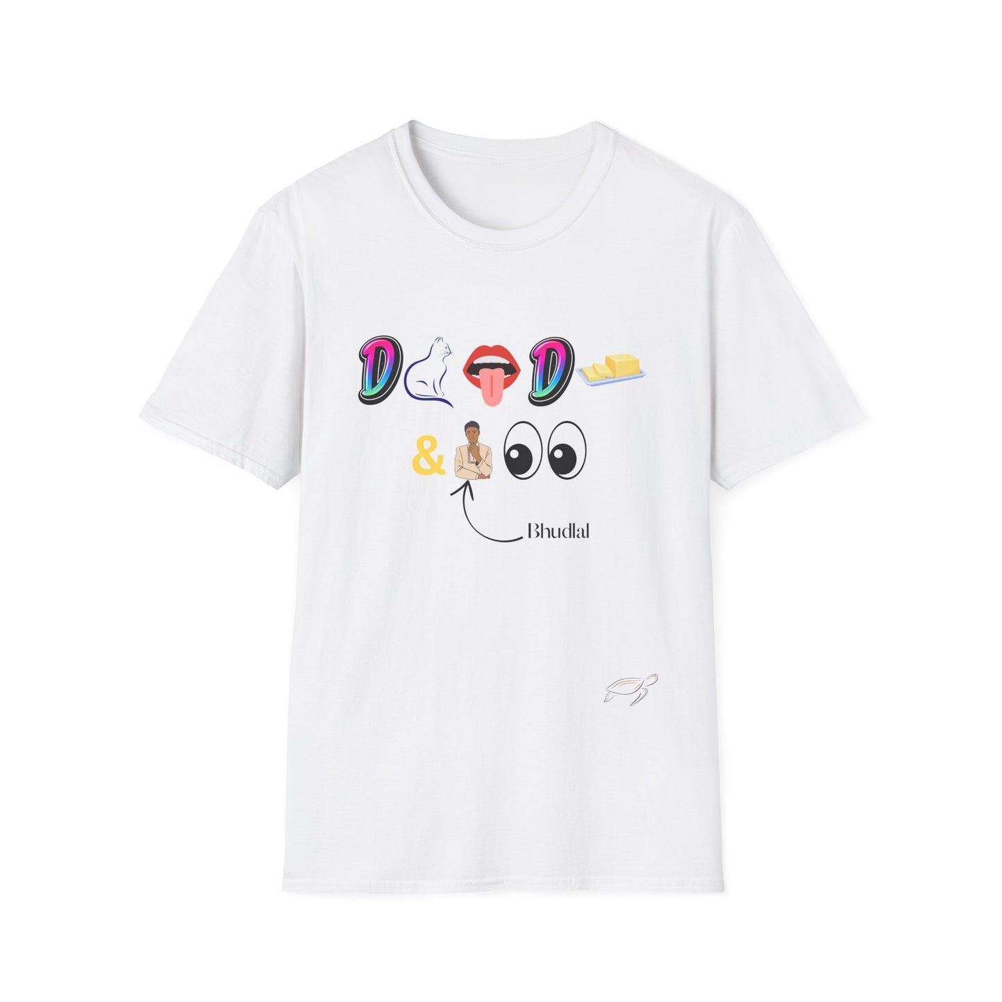 D Cat Lick D Butter and Bhudlal Watching Tee