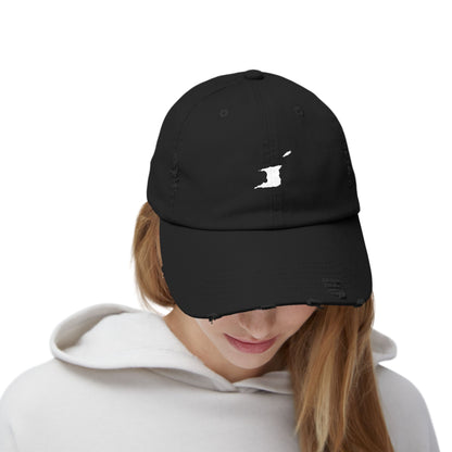 Black Distressed Cap Trini