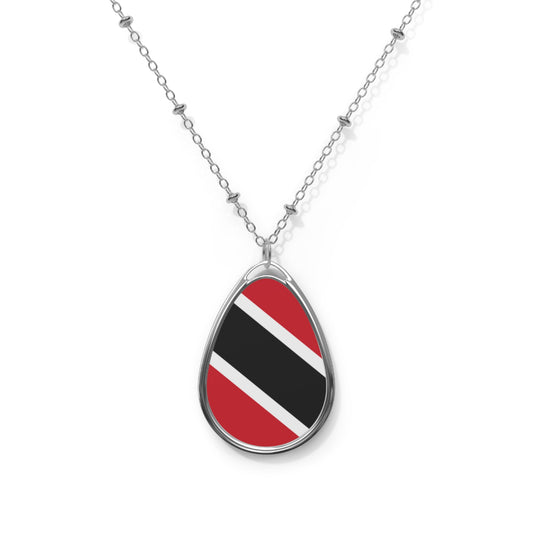 Trini Flag Oval Necklace