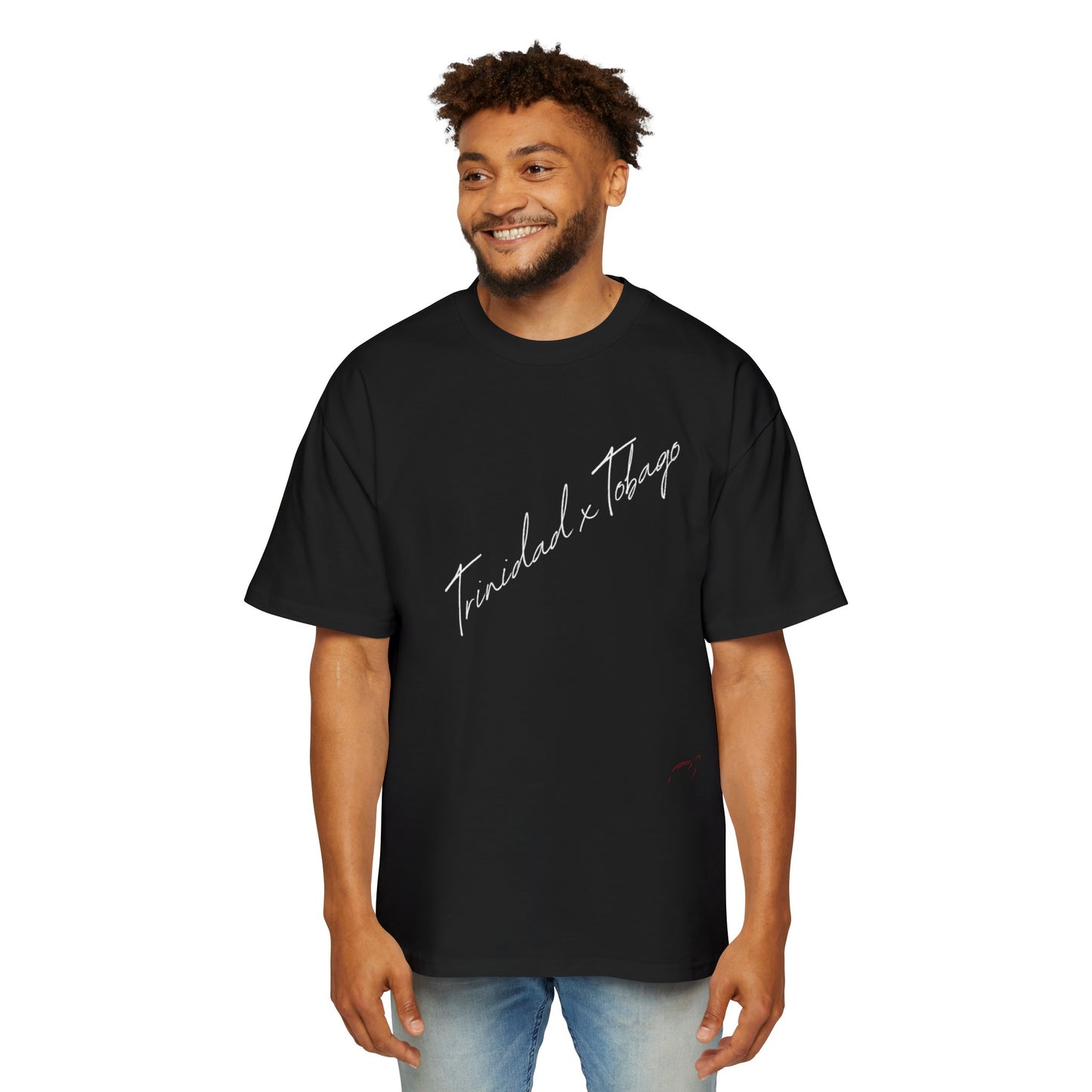 Oversized Trinidad x Tobago Cursive Tee